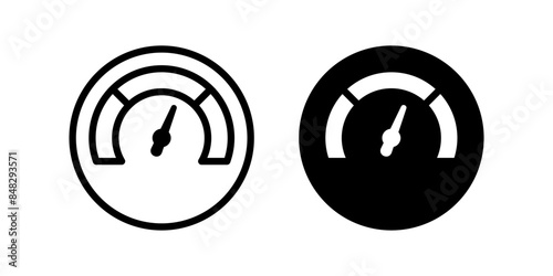 Speedometer icon set. flat illustration of vector icon