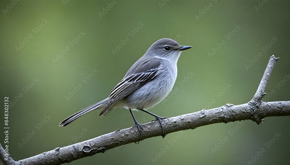 A single Flycatchers bird perched on a tree branch with a natural, textured appearance. The background is blurred with a bokeh effect, emphasizing the bird and branch while softening the surroundings A single Flycatchers bird perched on a tree branch with a natural, textured appearance. The background is blurred with a bokeh effect, emphasizing the bird and branch while softening the surroundings