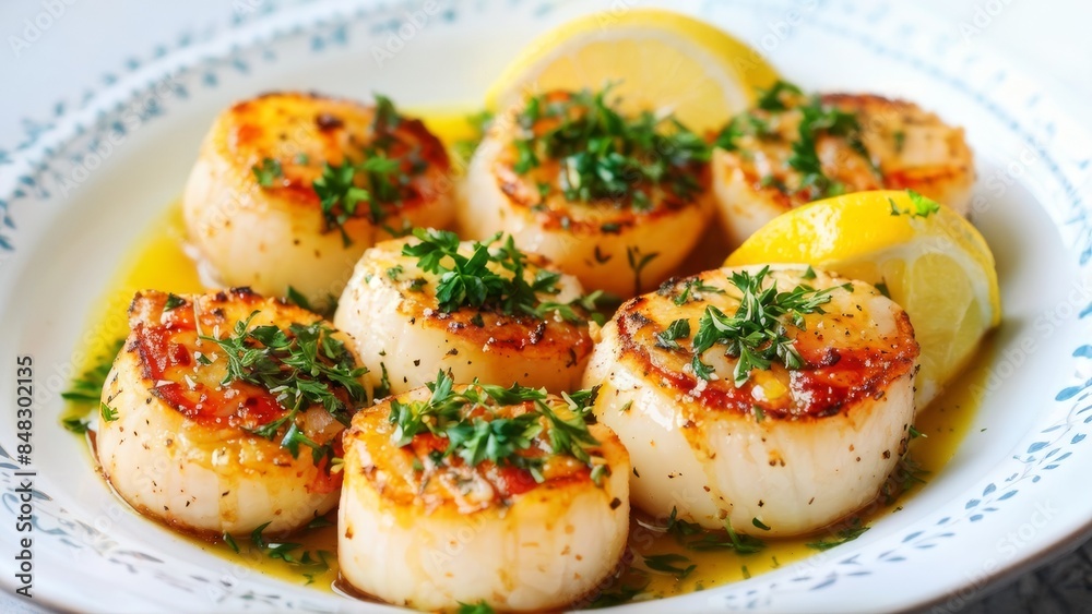 Rosemary Lemon Grilled Scallops. Rosemary Lemon Grilled Scallops.