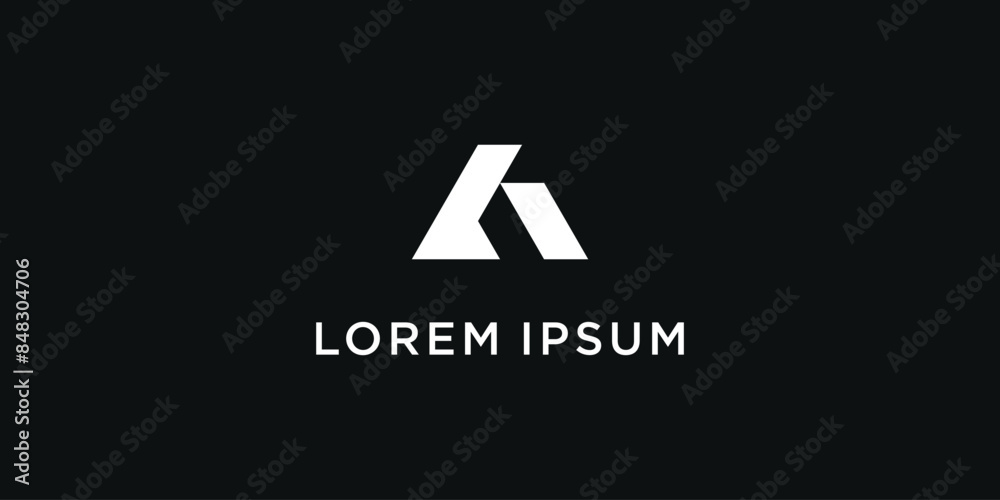 Letter A logo design with a unique line concept. Premium Vector Letter A logo design with a unique line concept. Premium Vector