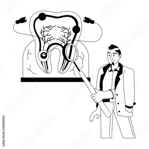 Check out this glyph illustration of endodontic treatment