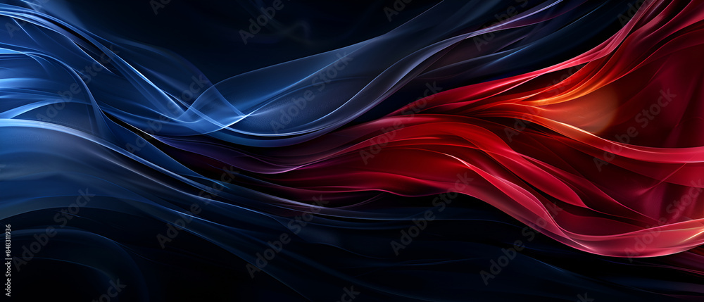 Obraz premium Rainbow color wave lines on black ,Colorful Liquid metallic wavy background ,Colorful Liquid metallic wavy background