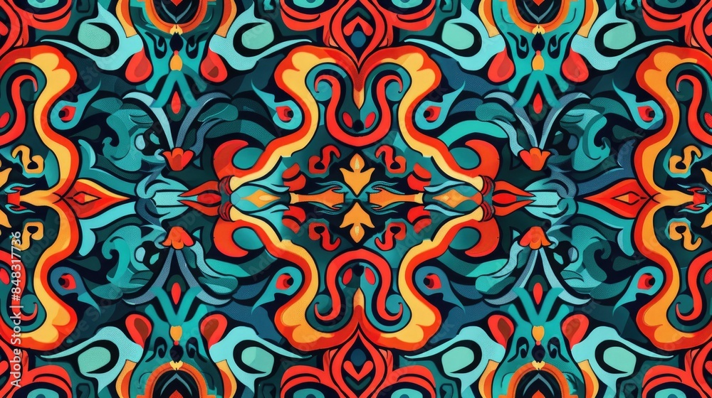 Abstract Ethnic Pattern with Seamless and Repeatable Design Abstract Ethnic Pattern with Seamless and Repeatable Design