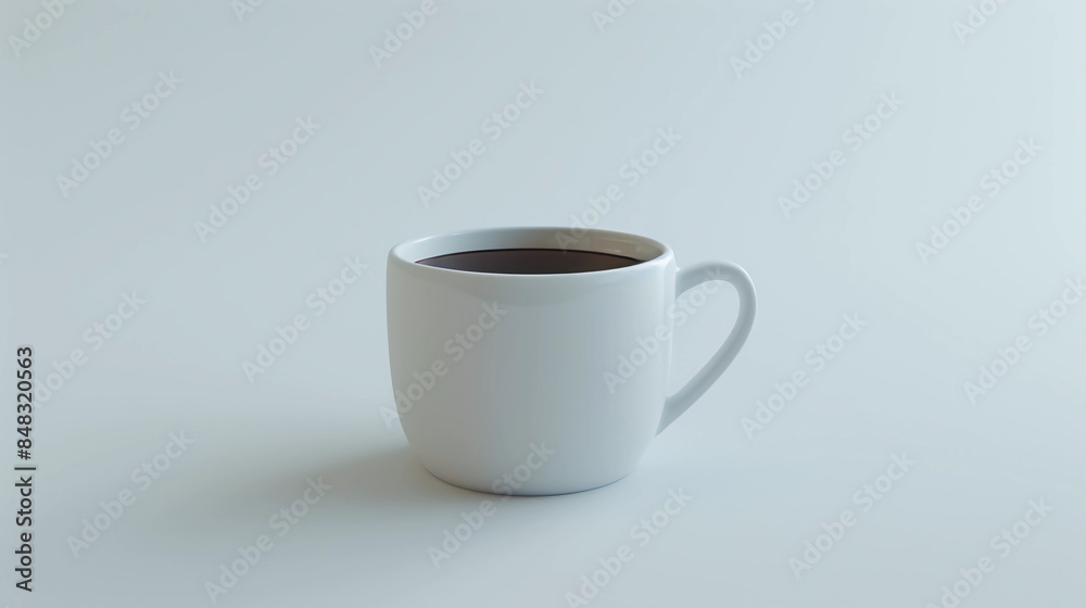 Simple cup of coffee on a white background Simple cup of coffee on a white background