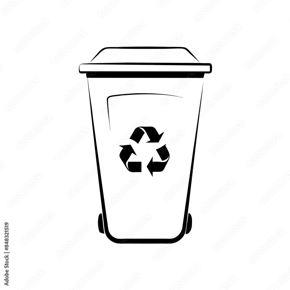 recycling bin designated for recyclable materials. recycling bin designated for recyclable materials.