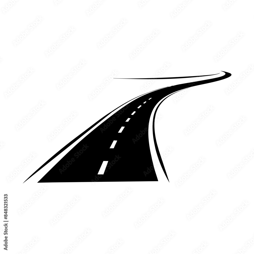 Fototapeta premium An illustration of an empty road.