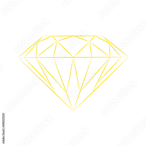 vector design of precious gold stone on white background
