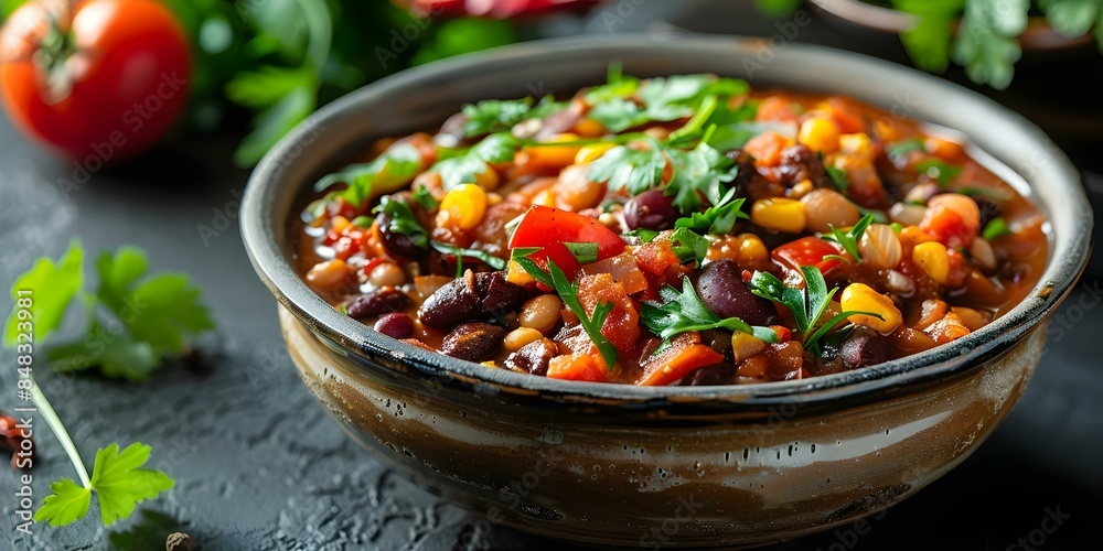 Flavorful Indian Rajma Curry with a Spicy Twist. Concept Indian Cuisine, Rajma Curry Recipe, Spicy Flavors, Cooking Tips, Vegetarian Dish Flavorful Indian Rajma Curry with a Spicy Twist. Concept Indian Cuisine, Rajma Curry Recipe, Spicy Flavors, Cooking Tips, Vegetarian Dish