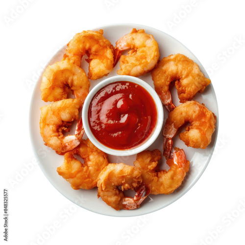 A Plate of Fried Shrimp wit...