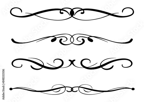 calligraphic border and divider decoration