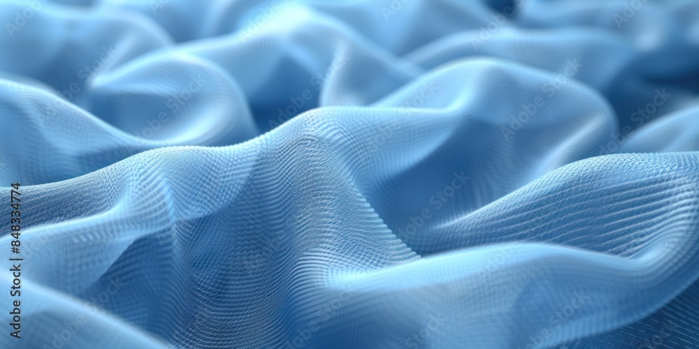 A close-up of blue fabric with delicate texture A close-up of blue fabric with delicate texture