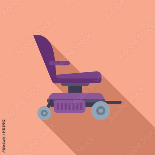 Illustration of a modern electric wheelchair, representing mobility assistance and the empowerment it provides to individuals with disabilities