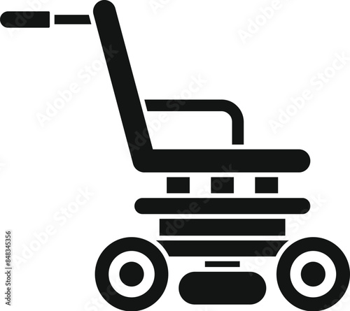 Rider lawn mower being operated from comfortable seat icon. Simple illustration of rider lawn mower being operated from comfortable seat icon for web design isolated on white background