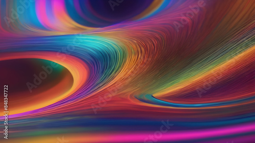 fractal swirling waves, abstract colorful background