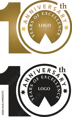  10 th anniversary logo years of excellence