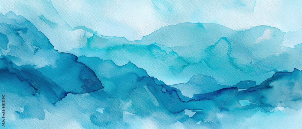 Liquid floating aquarel watercolor painting as blue background textured wall, floating color texture Liquid floating aquarel watercolor painting as blue background textured wall, floating color texture