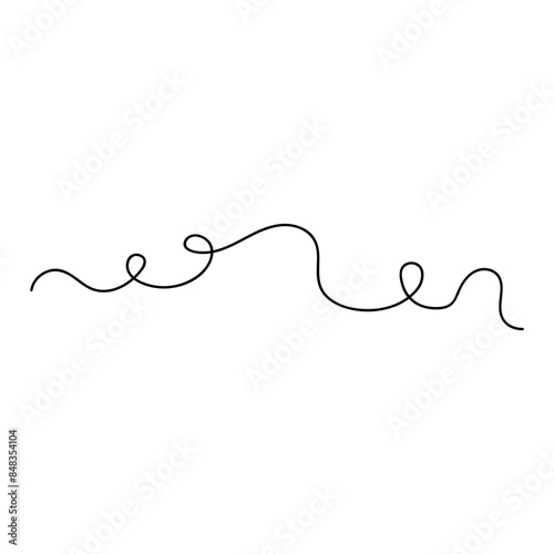 Squiggle, loopy thread editable stroke decoration element