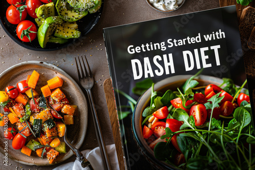 Getting Started with the DASH Diet: Vibrant Cover Featuring Healthy Foods for Beginner Guidebook