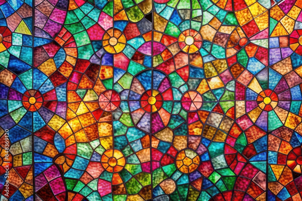Colorful mosaic pattern with abstract geometric shapes Colorful mosaic pattern with abstract geometric shapes