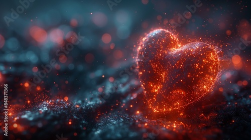 Heart and Electrocardiogram Against a Clean, Minimalist White Background Emphasizing Cardiac Health and Medical Precision
