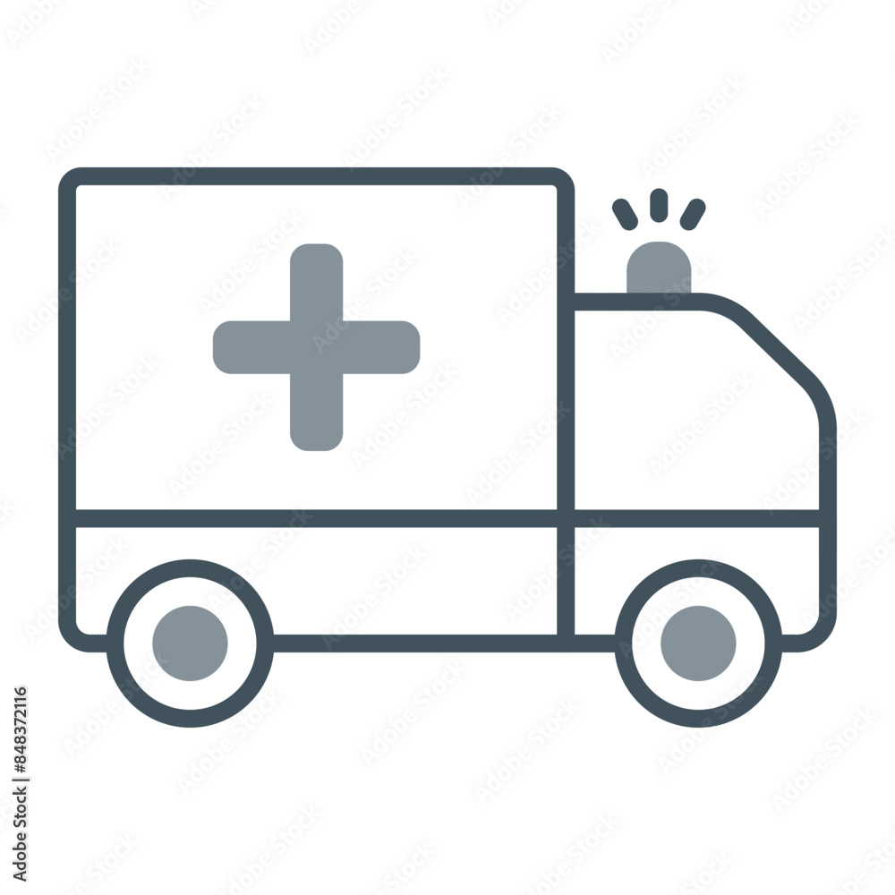 Ambulance Line Fill Icon Ambulance Line Fill Icon
