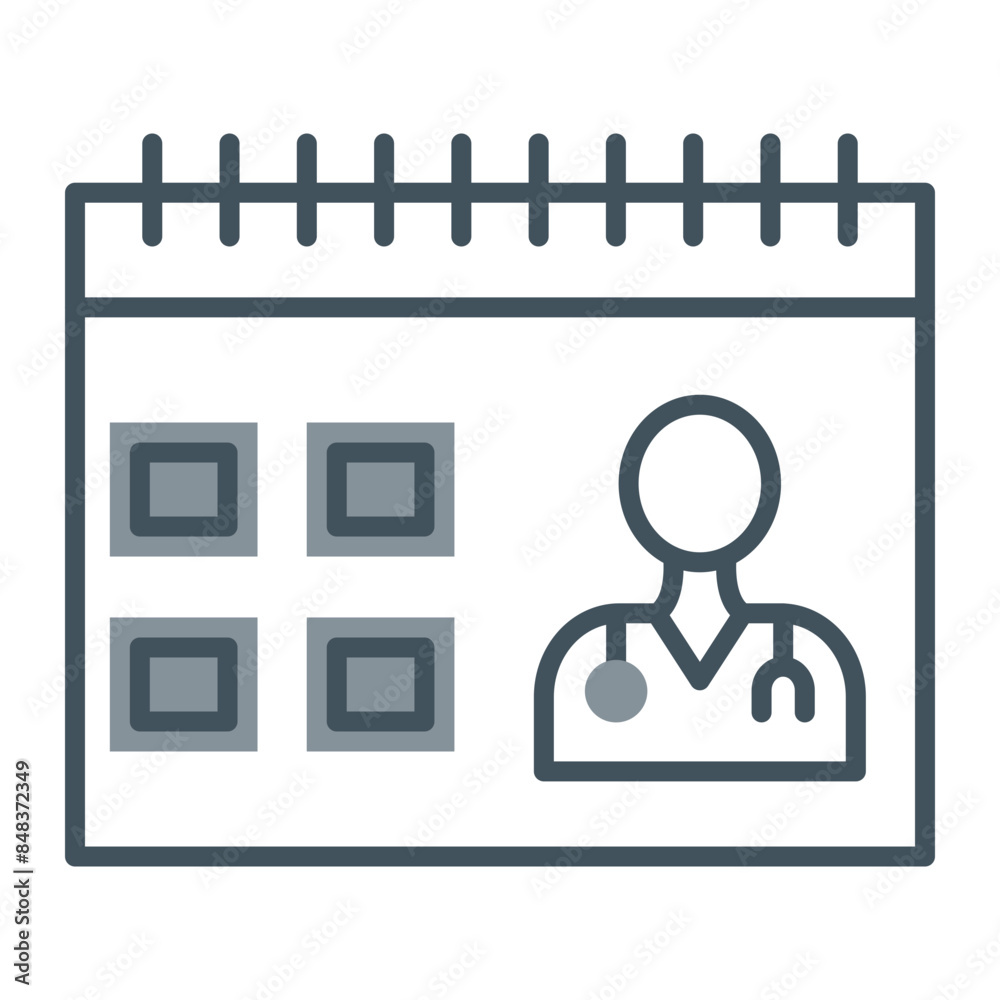 Doctor Visit Day Line Fill Icon Doctor Visit Day Line Fill Icon