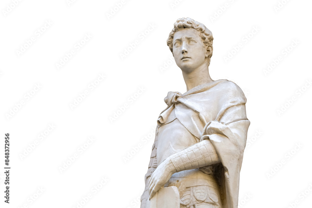 Obraz premium saint George by Donatello sculpture, renaissance statues in Florence isolated on transparent white background