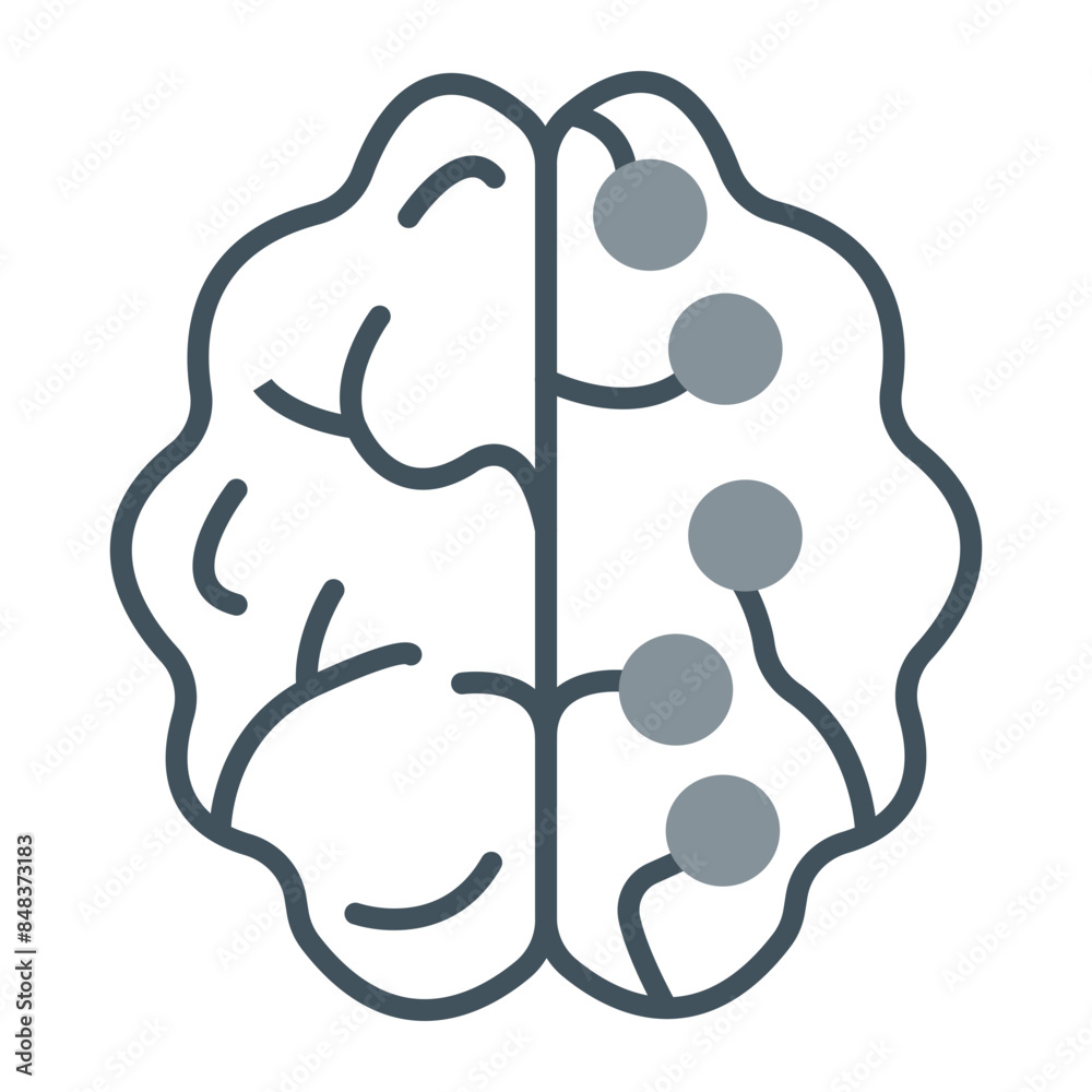 Neural Engineering Line Fill Icon Neural Engineering Line Fill Icon