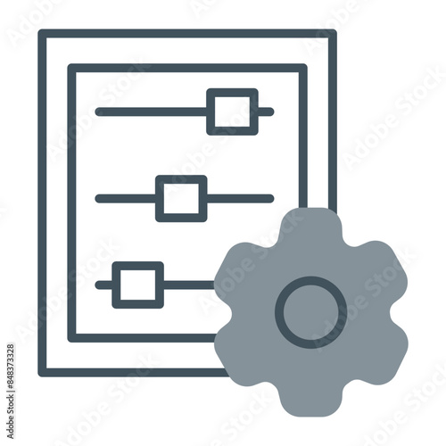 Data Adjustment Line Fill Icon