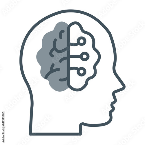 Artificial Consciousness Line Fill Icon
