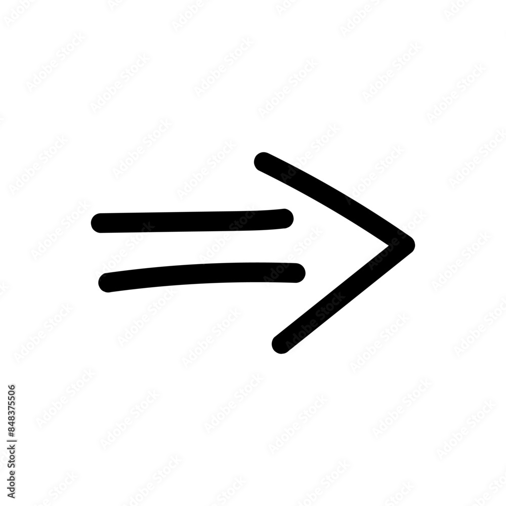 Right, forward doodle arrow vector icon Right, forward doodle arrow vector icon