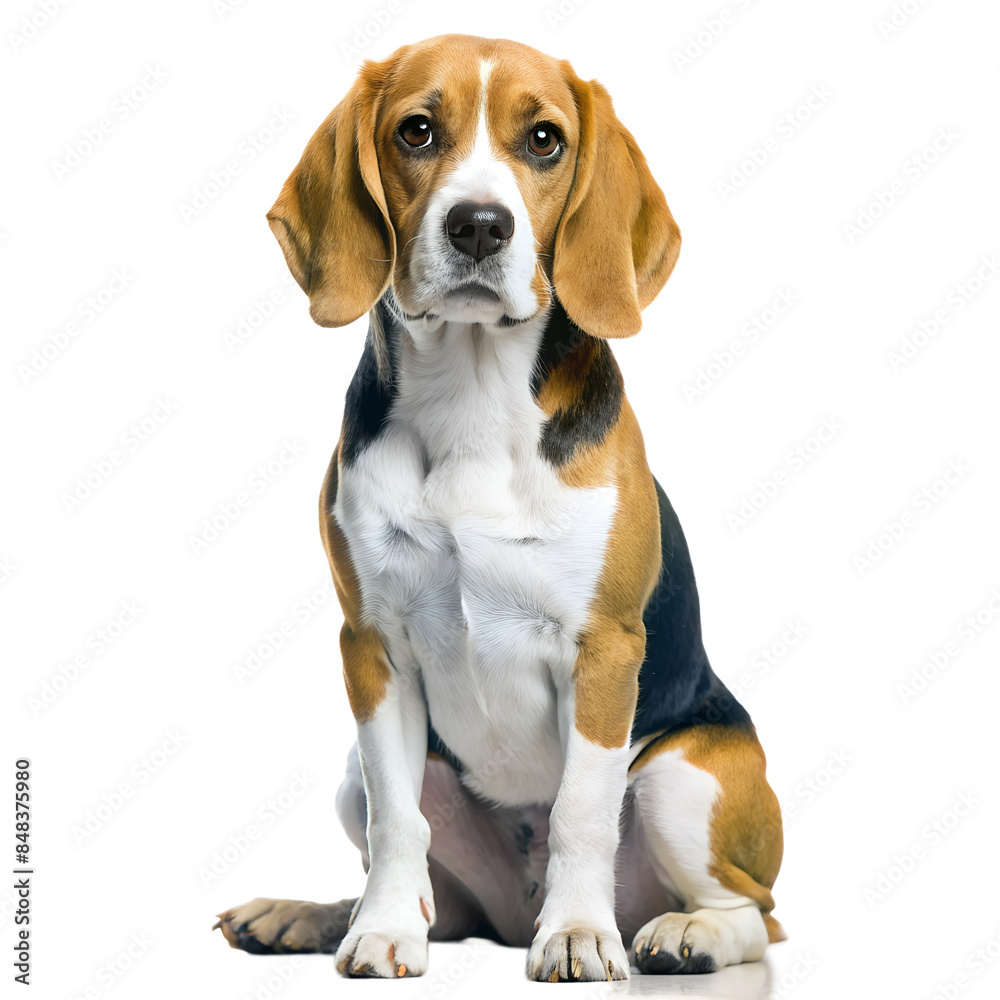 Portrait Of A Beagle Dog Sitting Portrait Of A Beagle Dog Sitting