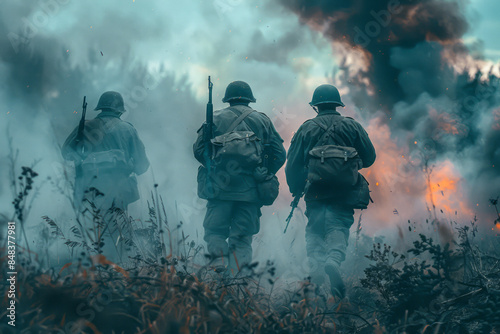 "Warriors of the Past: Cinematic Depiction of WWII Soldiers in Military Operations"