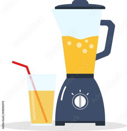 Blender, vintage blender icon. Vector, cartoon illustration.