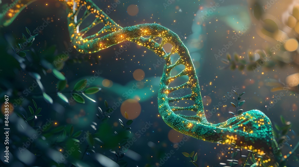 Medical illustration of DNA double helix Medical illustration of DNA double helix