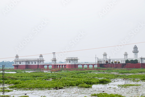 Melaghar, India 28 may 2022.Neermahal Palace located on an islet in rudra sagar lake in melaghar in tripura, India. photo
