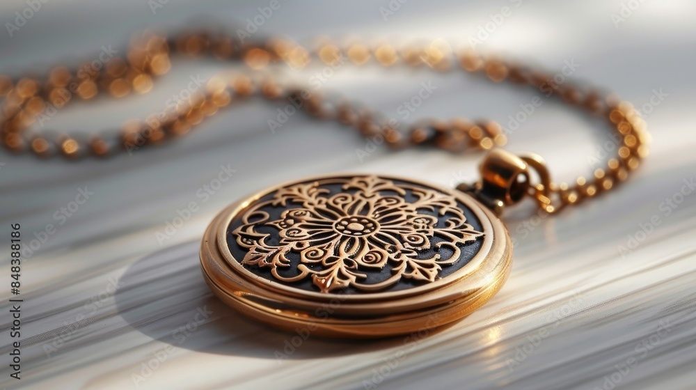 Beautiful, gold locket with a gold chain, with beautiful incraving, magical, cartoon, no picture, no background, white background, far away view, cartoon, full view of locket and chain Beautiful, gold locket with a gold chain, with beautiful incraving, magical, cartoon, no picture, no background, white background, far away view, cartoon, full view of locket and chain