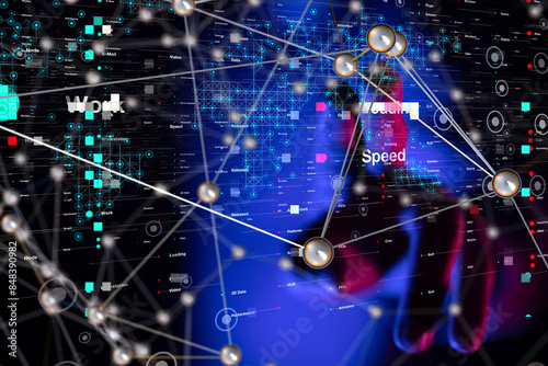 Neural network 3D illustrat...