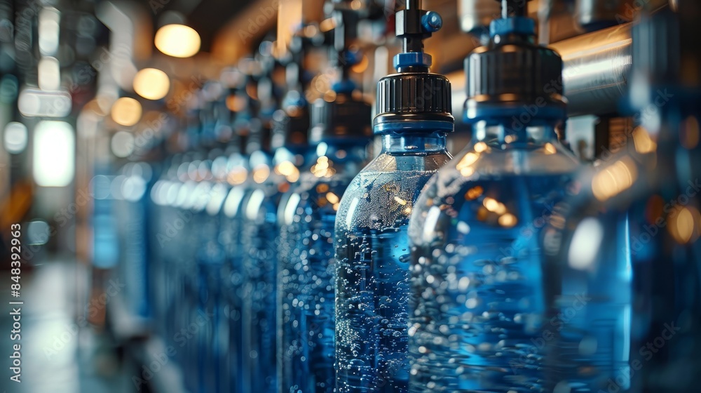 Close - up view of a compact water softening and filtration system. Close - up view of a compact water softening and filtration system.