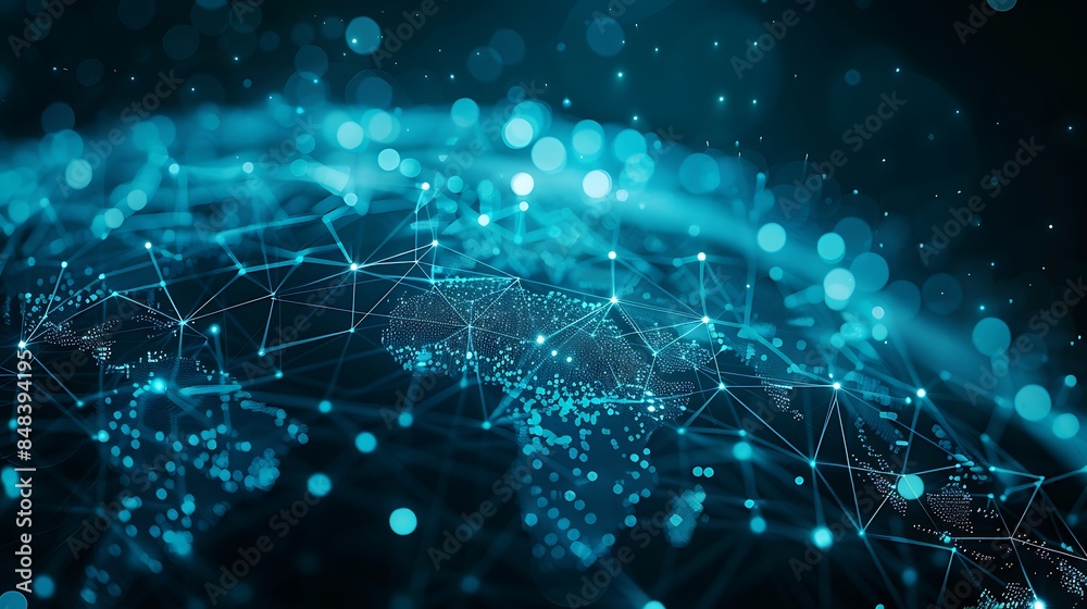 Global Network Tech Graphic Illustration Global Network Tech Graphic Illustration