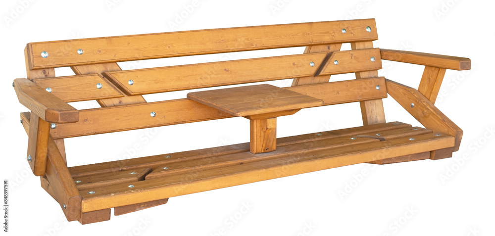  Park Bench Isolated on White