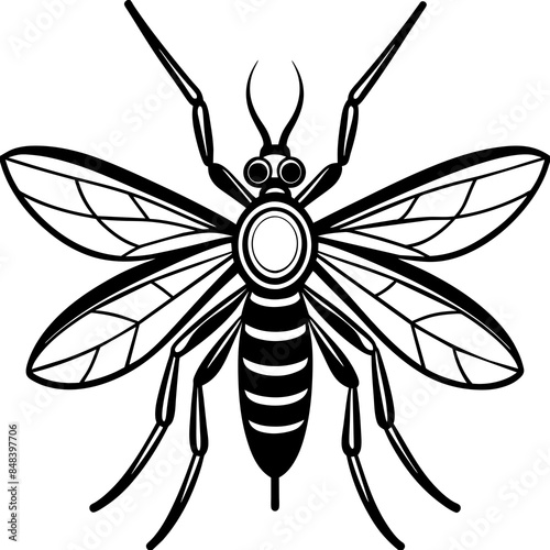 bee silhouette vector illustration