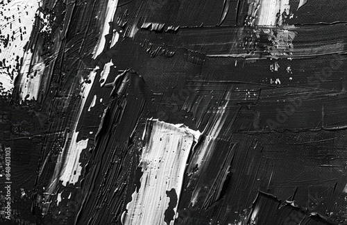 Black and white paint background. Created with Ai