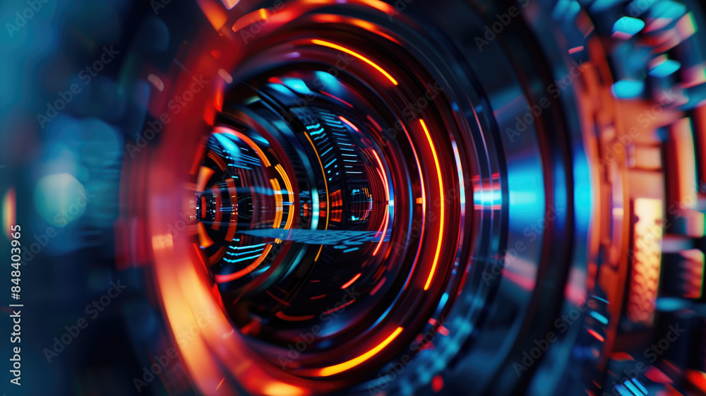 Video camera lens. Generative AI Video camera lens. Generative AI