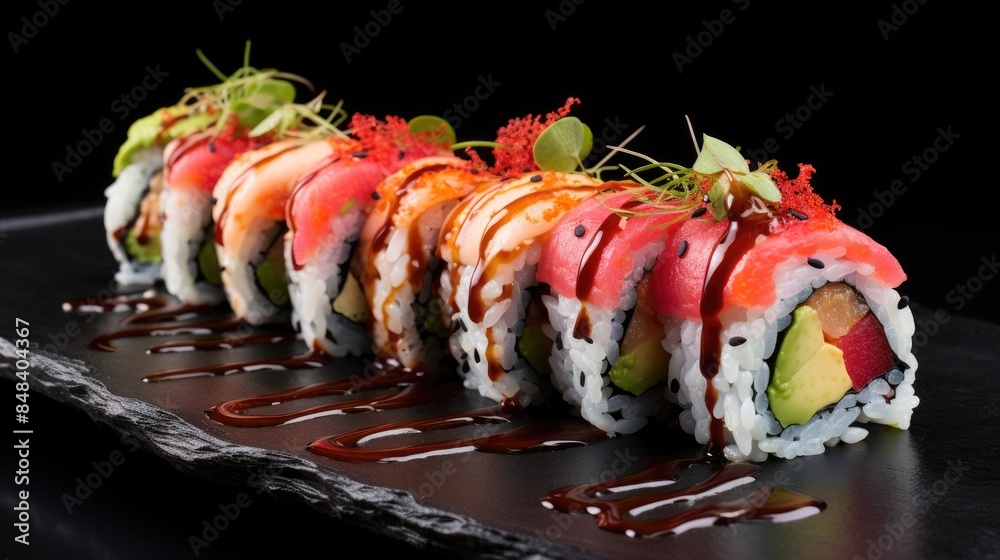 sushi on a plate sushi on a plate