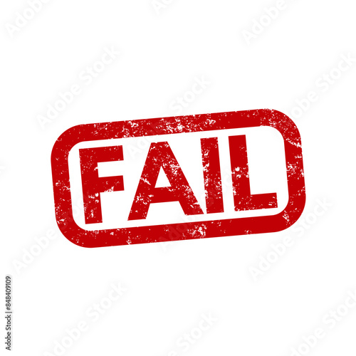 Fail -  - rubber stamp - vector illustration
