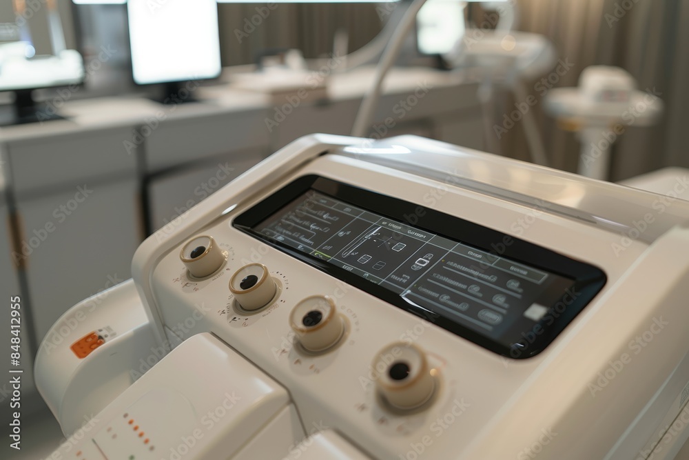 Obraz premium Advanced IPL Machine Controls and Interface for Precision Treatments in Modern Aesthetic Clinics