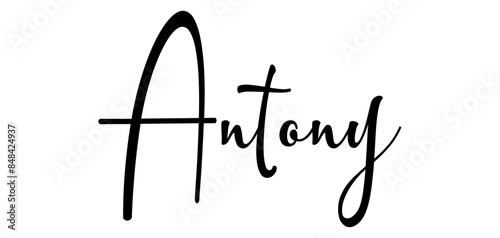 Antony - colore nero - parola nome scritta  - ideale per websites, presentazioni, biglietti, banners,  sweatshirt, stampe, cricut, silhouette, sublimazioni, etichette, adesivi