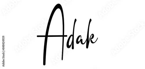 Adak - colore nero - parola nome scritta  - ideale per websites, presentazioni, biglietti, banners,  sweatshirt, stampe, cricut, silhouette, sublimazioni, etichette, adesivi