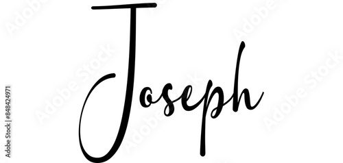 Joseph - colore nero - parola nome scritta  - ideale per websites, presentazioni, biglietti, banners,  sweatshirt, stampe, cricut, silhouette, sublimazioni, etichette, adesivi